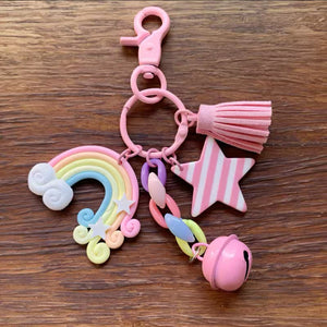 PINK RAINBOW BAG CHARM