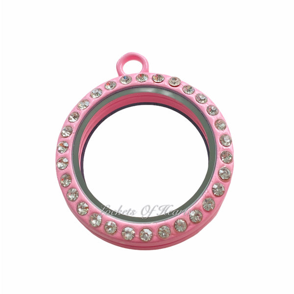 ROUND PINK LOCKET