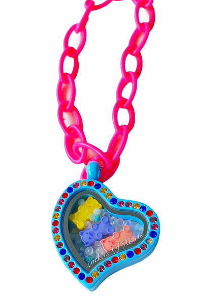 KIDS BLUE HEART LOCKET