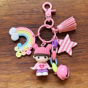 PINK RARA GIRL BAG CHARM